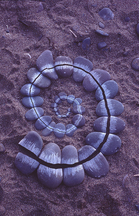Carefully broken pebbles by Andy Goldsworthy