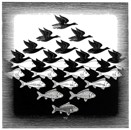 Sky and Water I by M. C. Escher