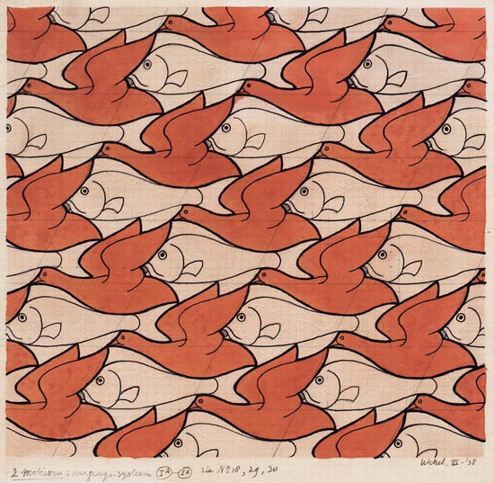Bird Fish by M.C. Escher