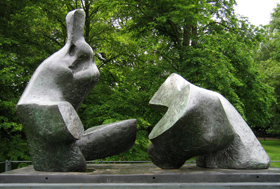Two Piece Reclining Figure No. 5 by Henry Moore