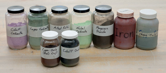 oxides used for coloring glazes