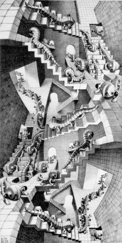 Escher house of stairs lithograph