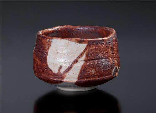 A Shino tea bowl at Lacoste Gallery