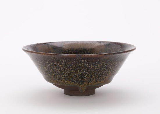 Satsuma ware temmoku style tea bowl