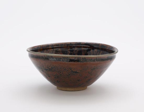 Kyoto ware temmoku tea bowl