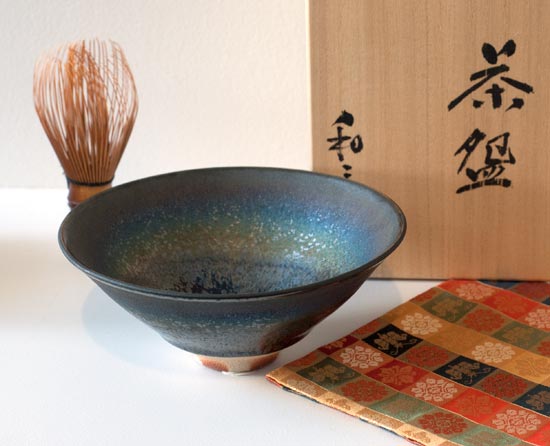 Temmoku tea bowl by Wasaburo Takahashi at the 2012 Teaware From The Edge Exhibit