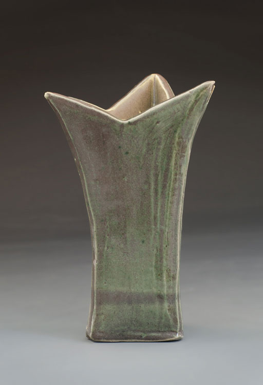 Triangular slab vase by Maddie Takata