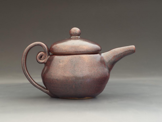 Iron red teapot by Bridget Black