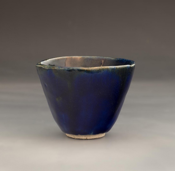 Winn blue and tenmoku cup by Dustin Lloyd
