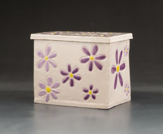 White box with flower pattern by Lily Spencer