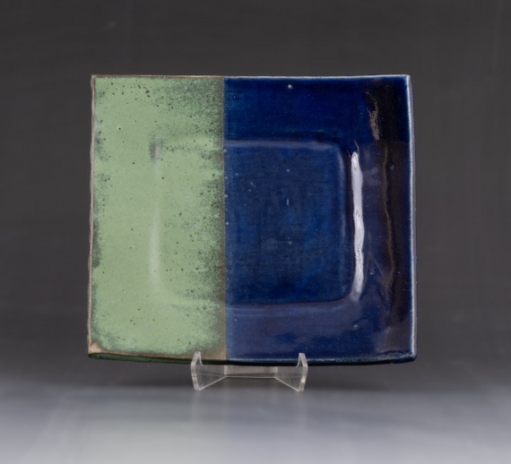 Blue and green tray by Mabrey Young