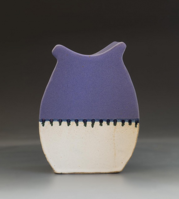 Slab-built vase by Peyton Hansen