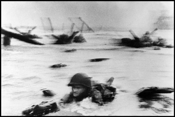 American, founding member of Magnum, photographed Omaha Beach landing, killed by land mine in Indochina (Vietnam)