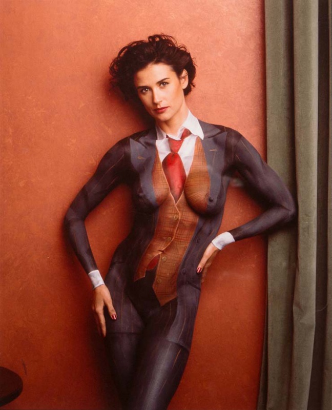<p><b>Annie Leibovitz</b>, <i>Demi's Birthday Suit</i>, Vanity Fair, August 1992.</p>