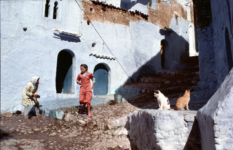 <p><b>Bruno Barbey</b>, <i>MOROCCO. Chechaouen. 1972. The walls of the old city</i>.</p>
