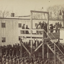 <p><b>Alexander Gardner</b><i>Execution of Captain Henry Wirtz (i.e. Wirz), C.S.A, adjusting the rope</i>, November 10th, 1865.</p>