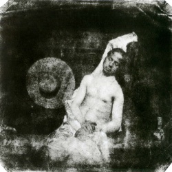 <p><b>Hippolyte Bayard</b>, <i>Self-Portrait as a Drowned Man</i>, 1840.</p>