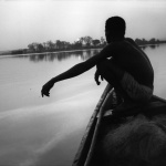 <p><b>Abbas Attar</b>, <i>MALI. Bamako. At sunrise, a fisherman in his boat on the river Niger. 1994</i>.</p>