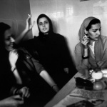 <p><b>Abbas Attar</b>, <i>IRAN. Tehran. June 2001. Inside a fashionable coffee house</i>.</p>