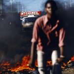 <p><b>Alex Webb</b>, <i>HAITI. Port-au-Prince. 1987. Fires set by anti-election provocateurs.</i></p>
