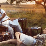 <p><b>Annie Leibovitz</b>, <i>Francis Ford Coppola and Sofia Coppala</i>, for Lous Vuitton ad campaign, 2008.</p>