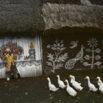 <p><b>Bruno Barbey</b>, <i>POLAND. Zalipie, the "painted village" near Ternow. Houses are completely painted on the inside and outside by their owners. 1976</i>.</p>