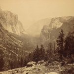 <p><b>Carleton Watkins</b>, <i>The Yosemite Valley from Inspiration Pt. Mariposa Trail</i>, 1865-66.</p>