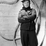 <p><b>Cecil Beaton</b>, <i>A wren serving with the crew of a harbour launch in Portsmouth</i>, 1941.</p>