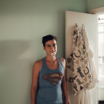 <p><b>Christopher Anderson</b>. USA. Brooklyn, NY. 2009. Marion with pacifier at door to bathroom.</p>