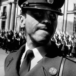 <p><b>Christopher Anderson</b>. CHILE. Santiago. 1995. Soldiers on parade for Augusto Pinochet in front of the presidential palace.</p>