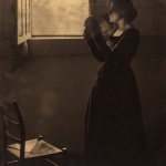 <p><b>Clarence White</b>, <i>Girl with Mirror</i>, 1912</p