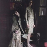 <p><b>Deborah Turbeville</b> <i>Valentino Haute Couture, Fall/Winter 2011</i>, models Allaire Heisig, Magdalena Langrova.</p>