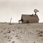 <p><b>Dorothea Lange</b>, <i>Dust Bowl Farm</i>, 1938.</p>