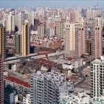 <p><b>Edward Burtynsky</b>, <i>Urban Renewal #5, City Overview From Top of Military Hospital, Shanghai, China</i>, 2004.</p>