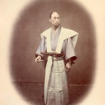 <p><b>Felice Beato</b>, <i>Japanese Yakonin in Dress of Ceremony</i>, 1866-1867.</p>
