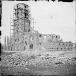 <p><b>George N. Barnard</b>, <i>Charleston, South Carolina. Ruins of Circular Church and Secession Hall</i>, 1865.</p>
