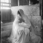 <p><b>Gertrude Käsebier</b>, <i>The Manger, an experimental negative to show values of white against white, featuring a young woman holding a baby and made in Newport, R.I.</i>, 1901.</p>