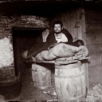 <p><b>Jacob Riis</b>, <i>Slept in the Cellar Four Years</i>: One of Four Peddlers in Cellar of 11 Ludlow Street. 1890-92.</p>