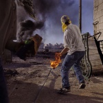<p><b>James Natchwey</b>, <i>West Bank, 2000 - Palestinians fighting the Israeli army.</i></p>