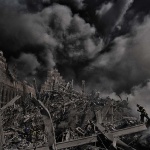 <p><b>James Natchwey</b>, <i>Firefighters search for survivors at Ground Zero</i>, 2001.</p>