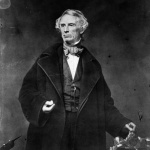 <p><b>Mathew Brady</b>, <i>Samuel F.B. Morse, half-length portrait, posing with left hand on a telegraph apparatus, facing slightly left</i>, c. 1850, photographic print from Brady negative</p>