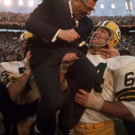 <p><b>Neil Leifer</b>, <i>Green Bay Packers head coach Vince Lombardi gets carried off the field by Jerry Kramer (#64) after winning Super Bowl II versus the Oakland Raiders at Orange Bowl Stadium. Miami, Florida 1/14/1968.</i></p>