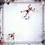 <p><b>Neil Leifer</b>, <i>Aerial of Muhammad Ali victorious after his round two knockdown of Cleveland Williams during the 1966 World Heavyweight Title fight at the Astrodome. Houston, Texas 11/14/1966.</i></p>