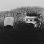 <p><b>Ralph Eugene Meatyard</b>, <i>Untitled (Figure and Boat)</i>, 1961.</p>