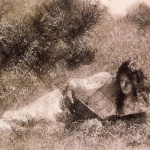<p><b>Robert Demachy</b>, <i>In the Grass, France</i>, 1902. Oil pigment print.</p>
