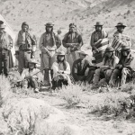 <p><b>Timothy O'Sullivan</b>, <i>Pah-Ute (Paiute) Indian group, near Cedar, Utah</i>, 1872.</p>