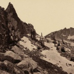 <p><b>Timothy O'Sullivan</b>, <i>Summit of Wahsatch Range, Utah (Lone Peak)</i>, 1869.</p>