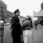<p><b>Vivian Maier</b>, <i>Armenian woman fighting on East 86th Street, September, 1956. New York, NY.</i></p>