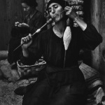 <p><b>W. Eugene Smith</b>, <i>A woman spinning. Following the tradition, the woman moistens the fibres of locally grown flax and joins them in long strands to a spindle. From the Spanish Village photo-essay. Deleitosa, Spain. 1951.</p>