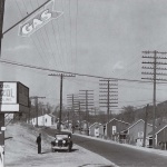 <p><b>Walker Evans</b>, <i>Roadside View, Alabama Coal Area Company Town</i>, 1936.</p>